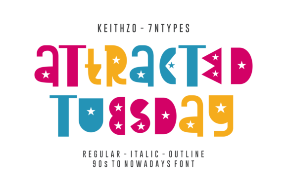Attracted Tuesday: A Playful Font for Eye-Catching Designs