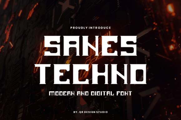 Sanes Techno: A Modern Display Font for Sharp Branding